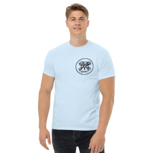 SDS men's light blue classic Desk Bones skate tee