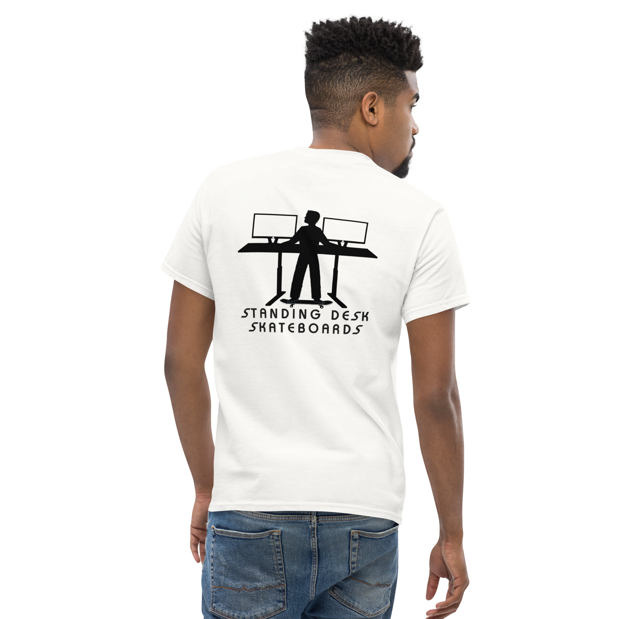 Men's SDS Airlines classic white skate tee - Image 4