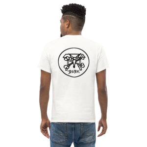 SDS men's white classic Desk Bones skate tee