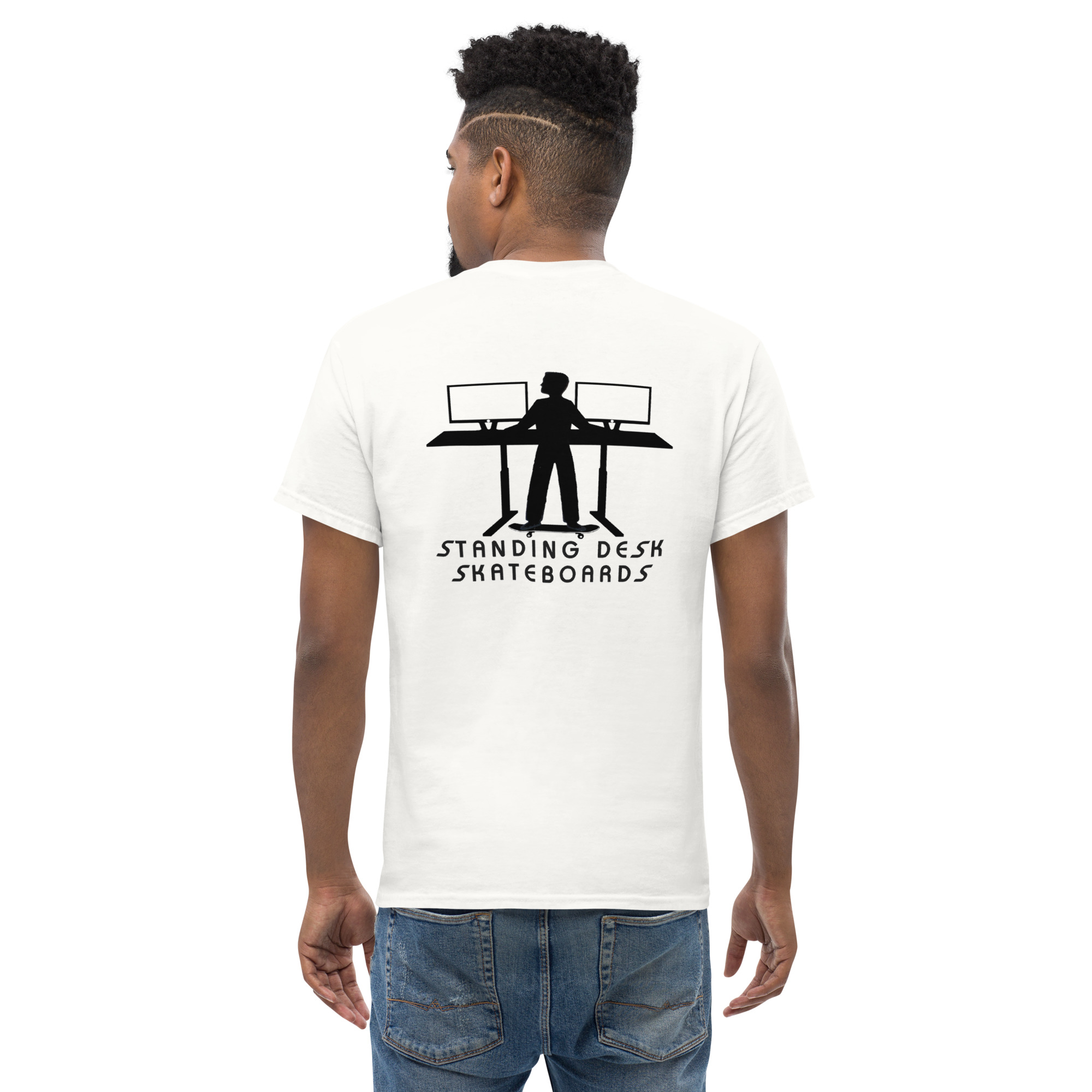 Men's SDS Airlines classic white skate tee - Image 3