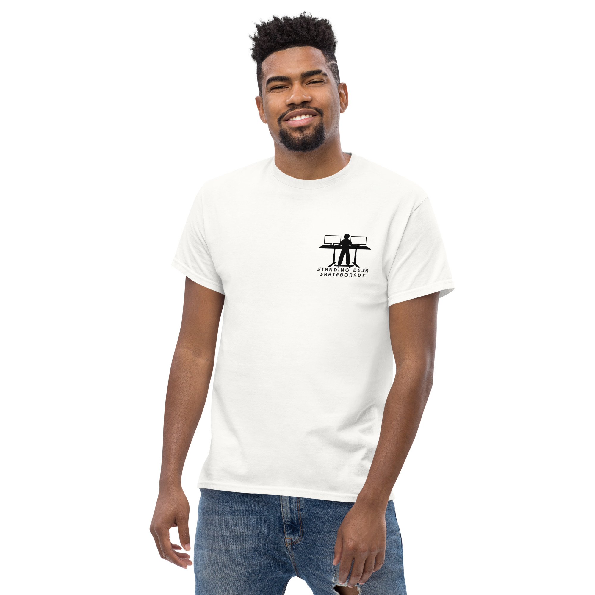 Men's SDS Airlines classic white skate tee - Image 2