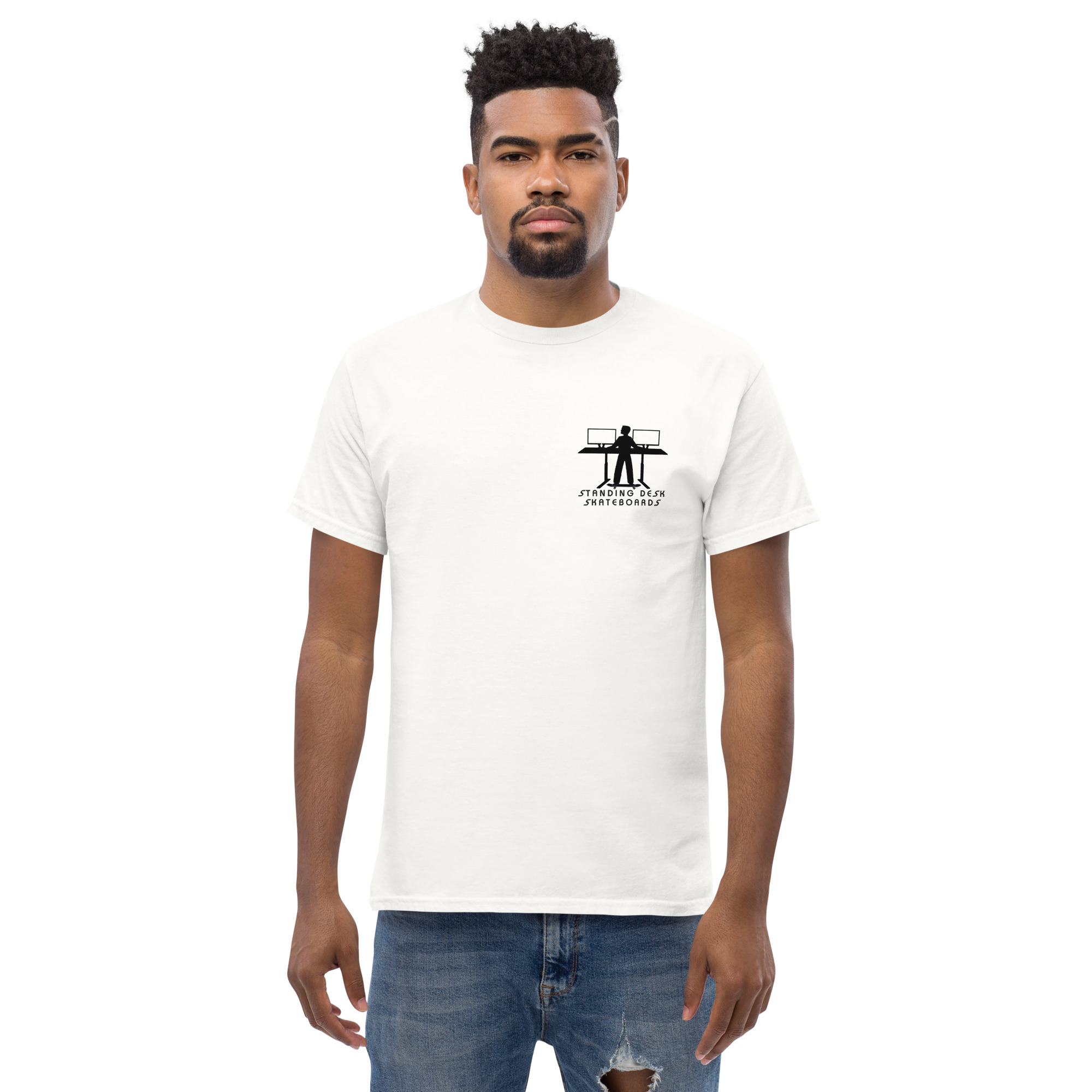 Men's SDS Airlines classic white skate tee