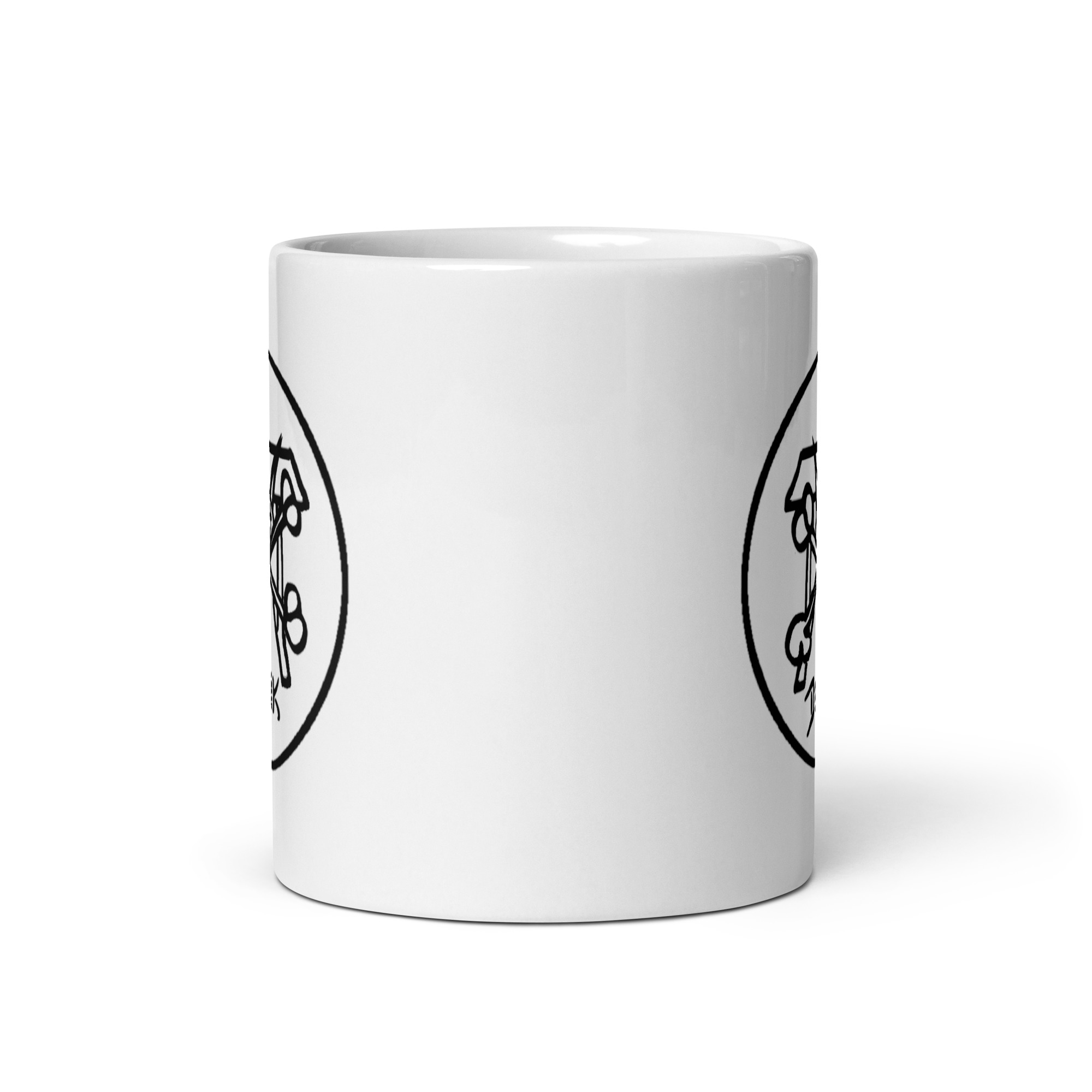 White SDS Desk Bones glossy mug - Image 3