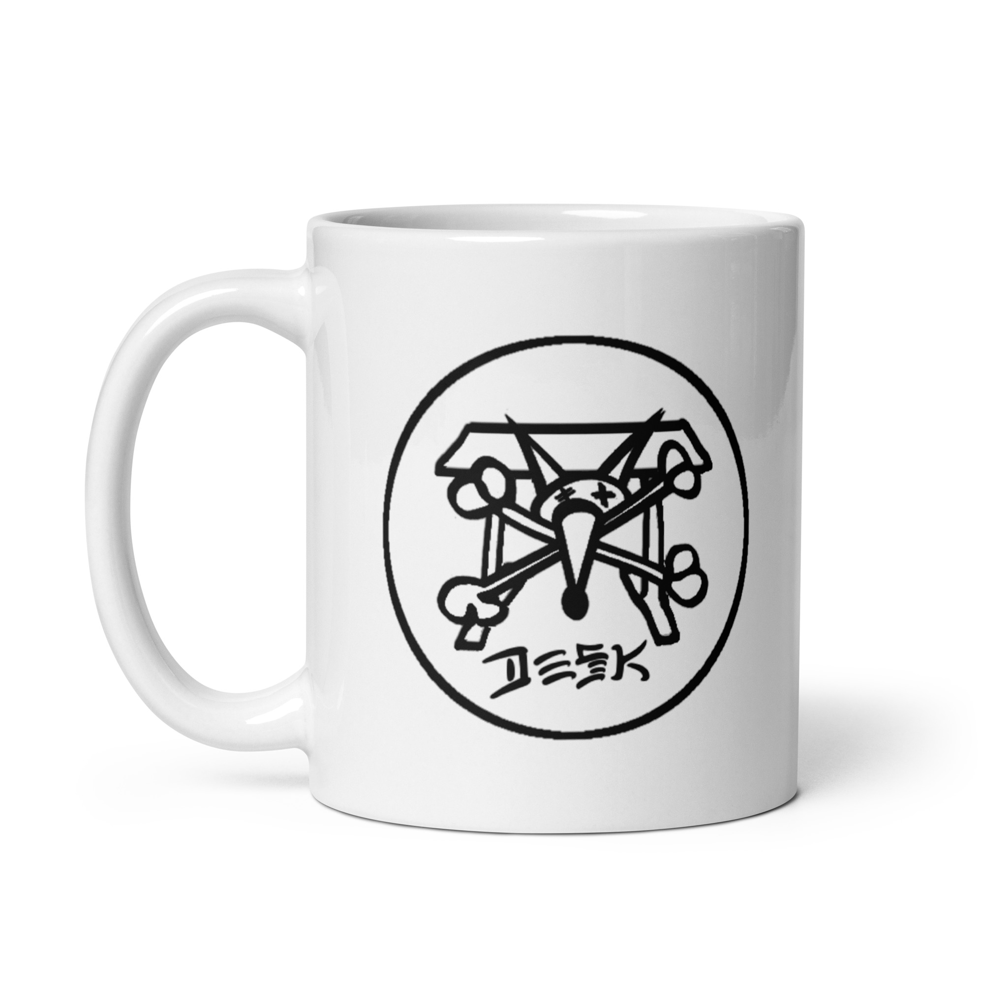 White SDS Desk Bones glossy mug