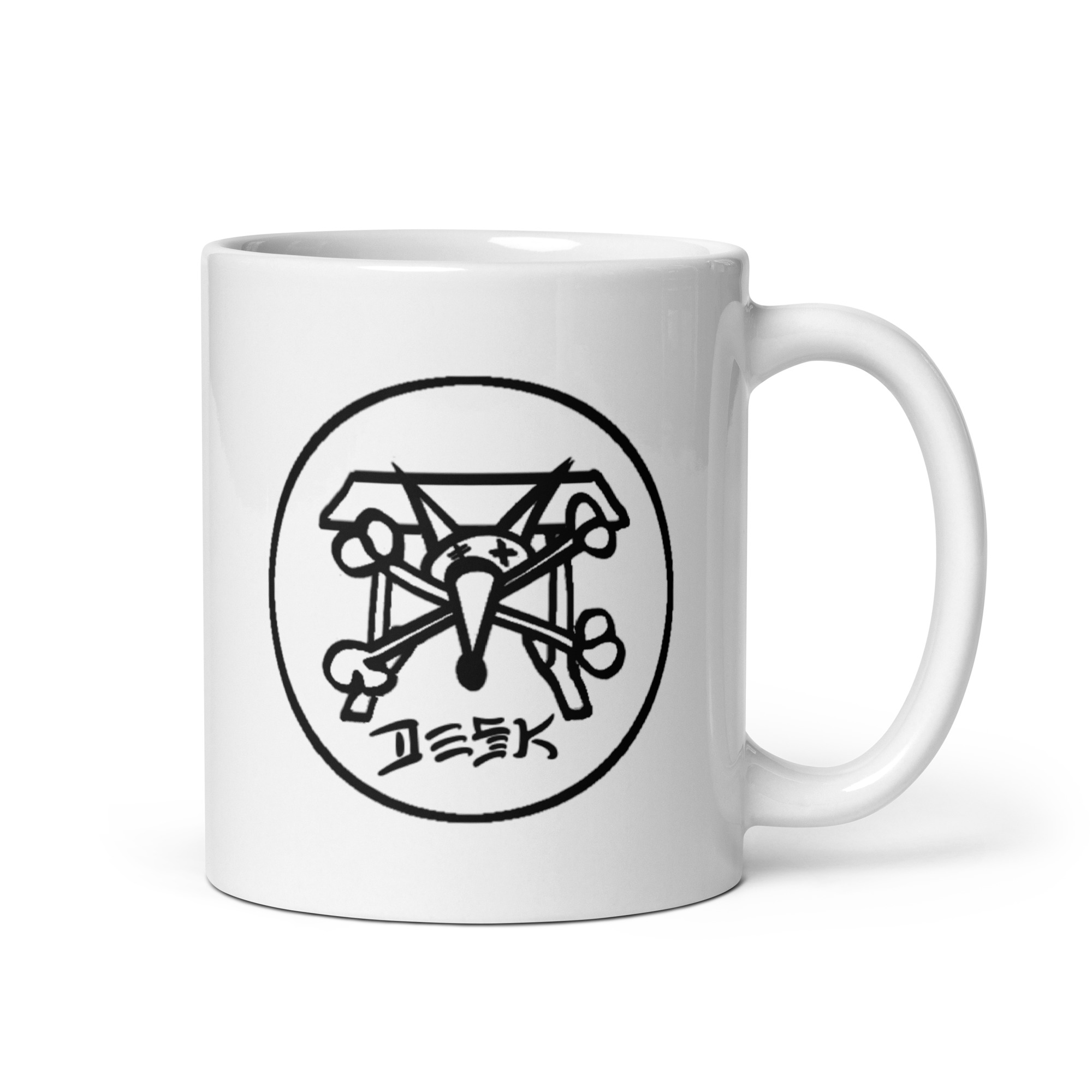 White SDS Desk Bones glossy mug - Image 2